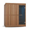 FINNMARK Trinity XL Home Infrared Sauna With Traditional Sauna Heater And  4 Person Capacity (SAK37258) - SAKSBY With Blue Light View