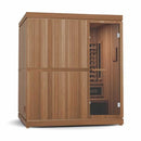 FINNMARK Trinity XL Home Infrared Sauna With Traditional Sauna Heater And  4 Person Capacity (SAK37258) - SAKSBY With Clear Light