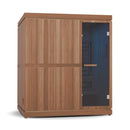 FINNMARK Trinity XL Home Infrared Sauna With Traditional Sauna Heater And  4 Person Capacity (SAK37258) - Saksby Wholesale - With Blue Light View