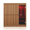 Finnmark FD-5 Trinity XL 4-Person Home Infrared & Steam Sauna Combo [FD-KN005] (SAK37258) SAKSBY - Front View With Red Light