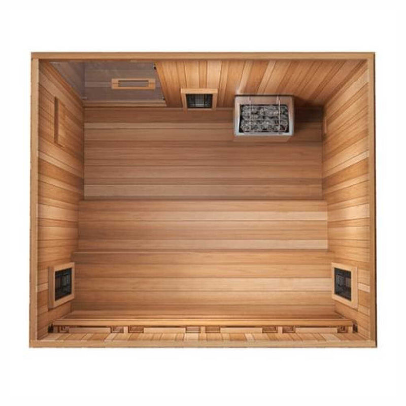 FINNMARK Trinity XL Home Infrared Sauna With Traditional Sauna Heater And  4 Person Capacity (SAK37258) - SAKSBY