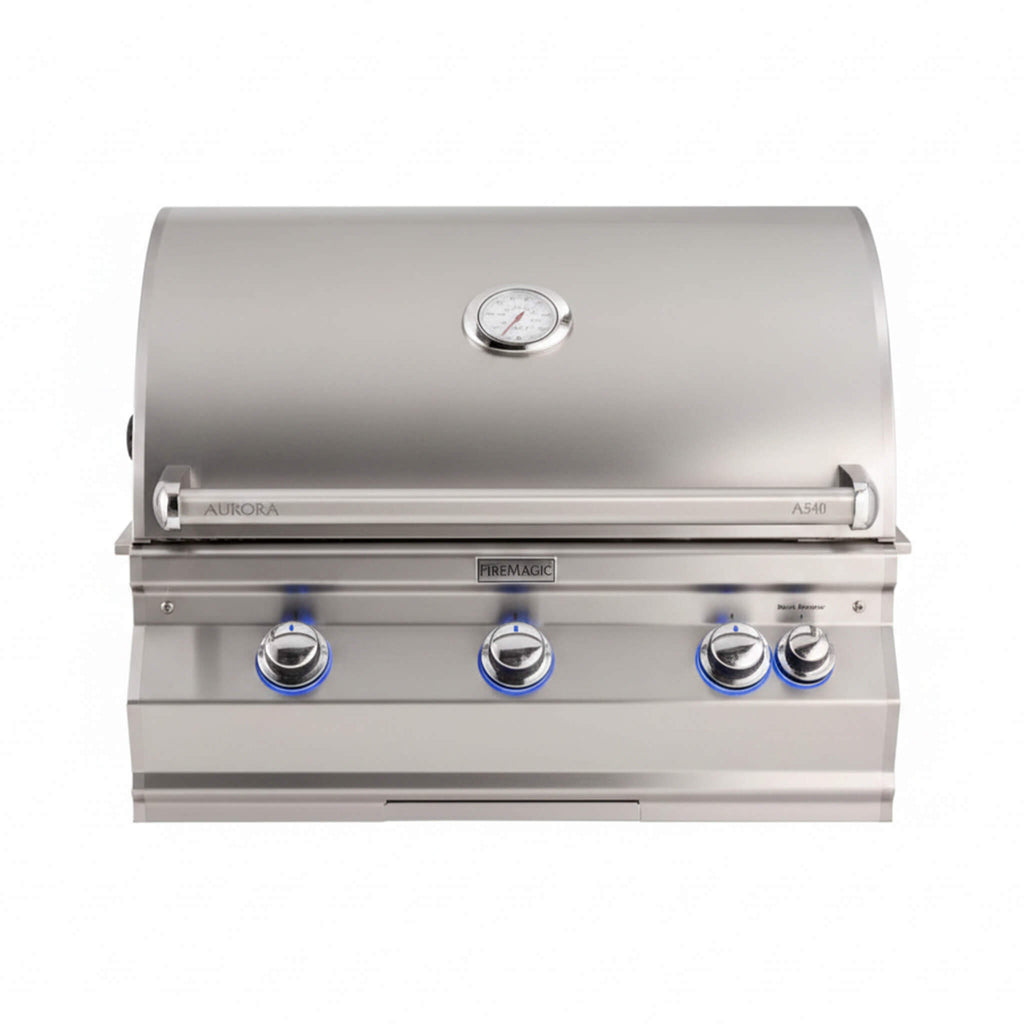 Fire Magic Aurora 30-Inch Multi-User Built-In Grill With Analog Thermometer & Rotisserie Kit [A540I-8EAN/P] (SAK14578) - Saksby Wholesale - Front View