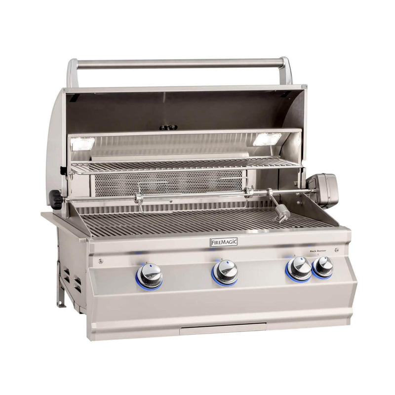 Fire Magic - A540I-8EAP - Aurora 30-Inch Built-In Propane Gas Grill W/ Rotisserie - Open
