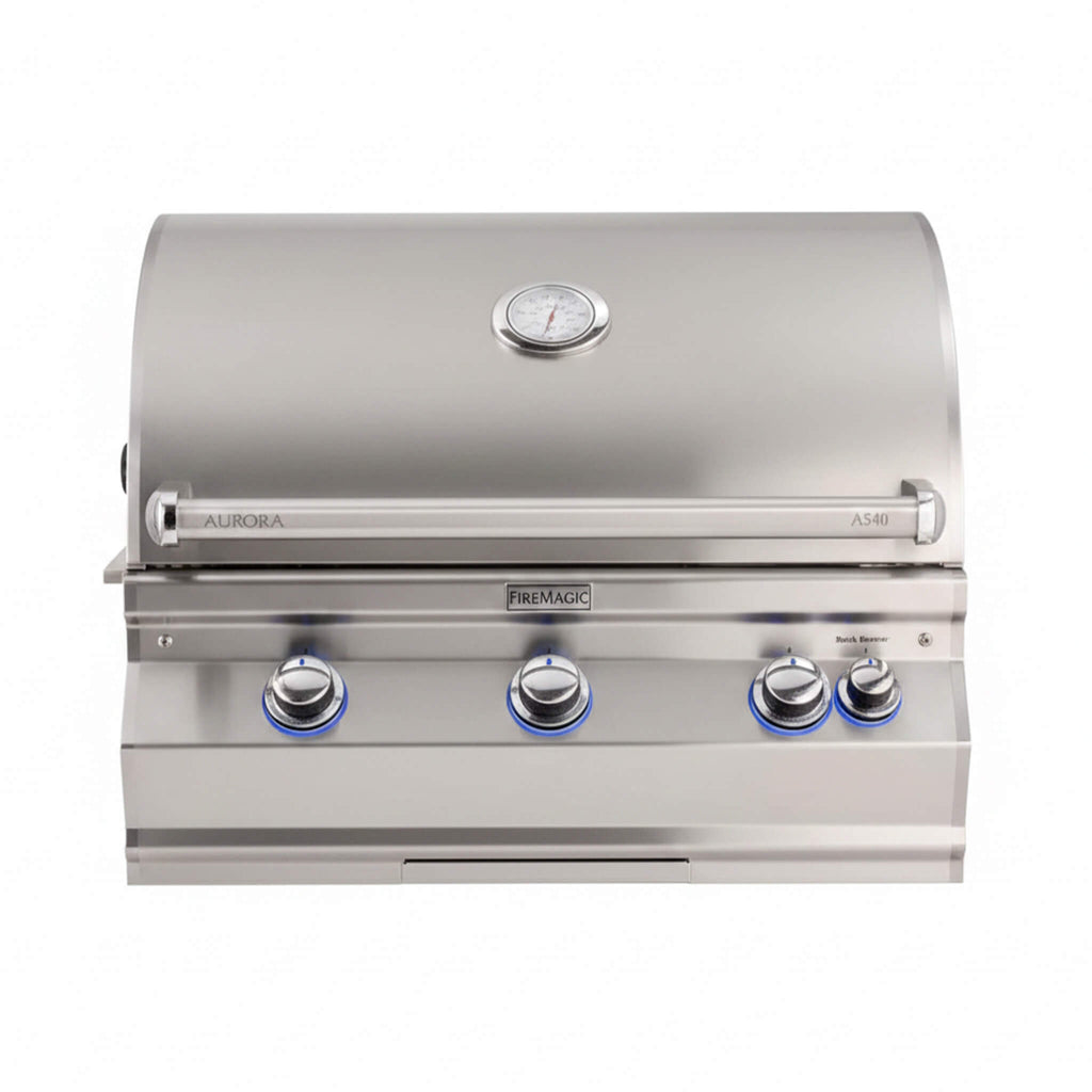 Fire Magic Aurora Multi-User Built-In Grill With Analog Thermometer & Rotisserie Kit, 36" [A790I-8EAN/P] (SAK42701) - Saksby Wholesale - Front View