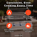 Fire Magic Aurora Multi-User Built-In Grill With Analog Thermometer & Rotisserie Kit, 30" [A540I-8EAN/P] (SAK14578) - Saksby Wholesale - Features
