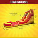 Fire Marble Inflatable Water Slide With Pool And Blower (SAK34567) - Saksby Wholesale - 25FT Dimensions