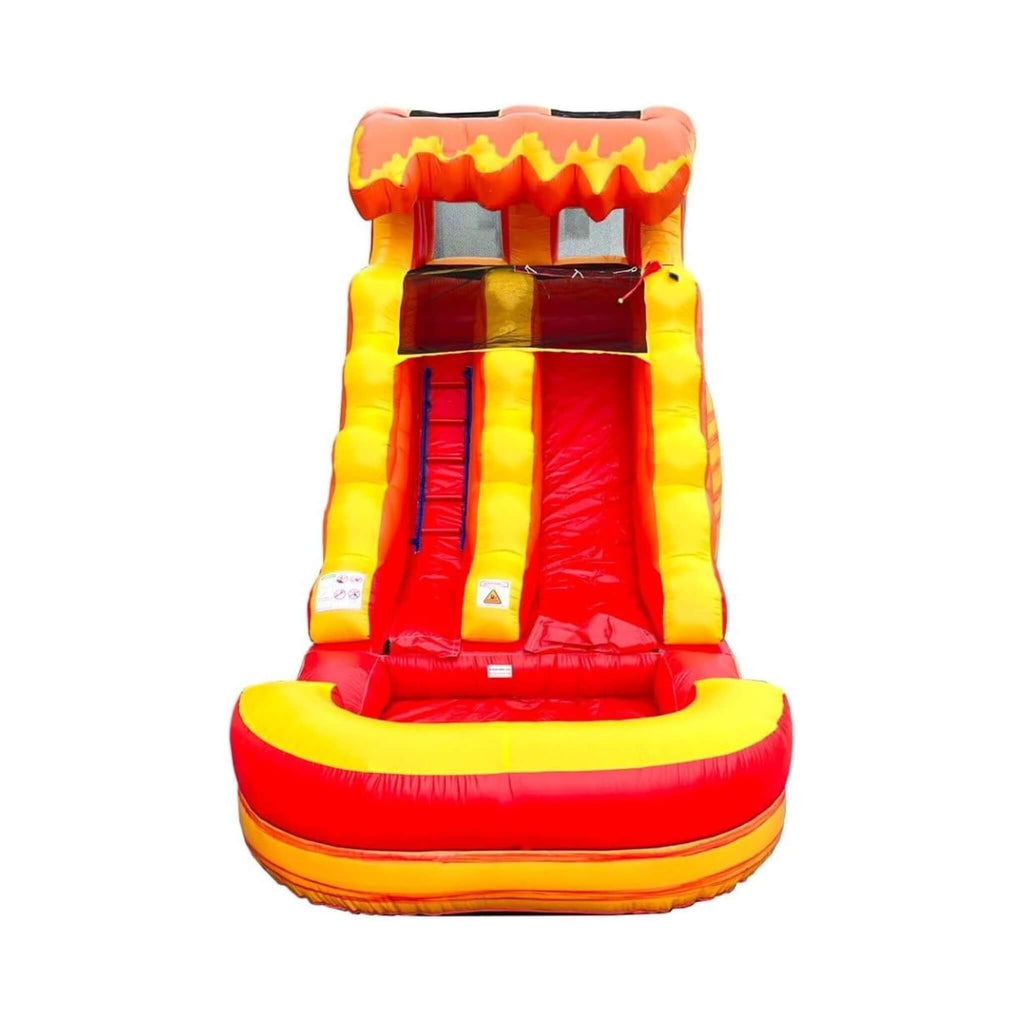 Fire Marble Inflatable Water Slide With Pool And Blower (SAK34567) - Saksby Wholesale - Front Top View