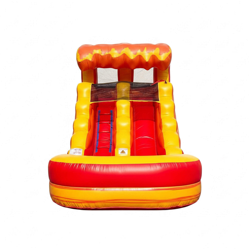 Fire Marble Inflatable Water Slide With Pool And Blower (SAK34567) - Saksby Wholesale - Front View