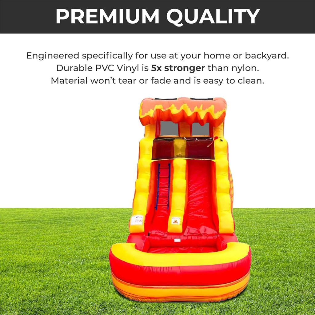 Fire Marble Inflatable Water Slide With Pool And Blower (SAK34567) - Saksby Wholesale - Material Quality Details