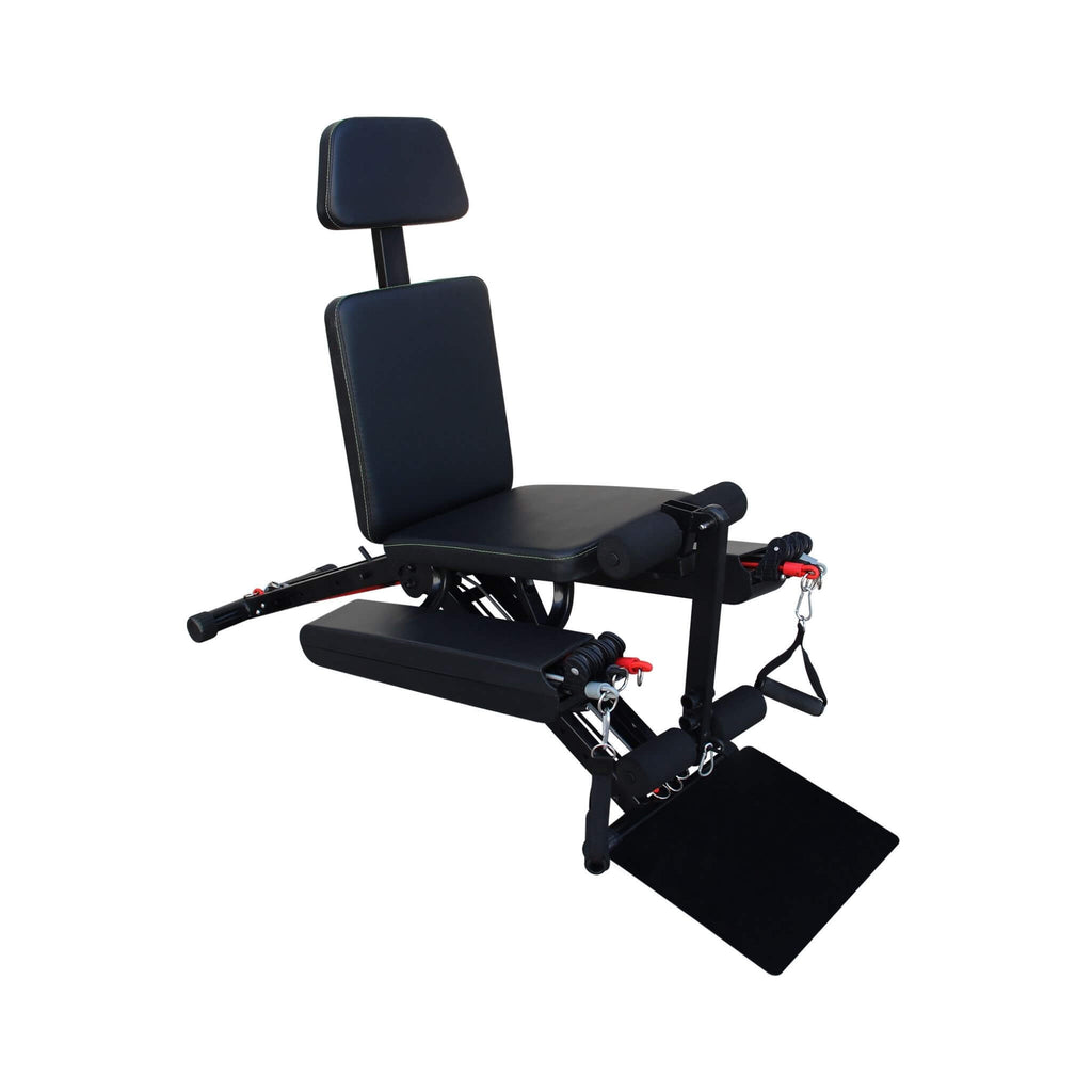 Foldable Multi-Functional Weight Bench For Full-Body Workouts With Resistance Bands, Footrest, And Leg Extender (SAK73642) - Saksby Wholesale - Side View