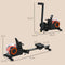 Foldable Water Rowing Machine With Adjustable Resistance, Wheels, LCD Monitor And Tablet Holder (SAK53758) - Saksby Wholesale - Dimensions