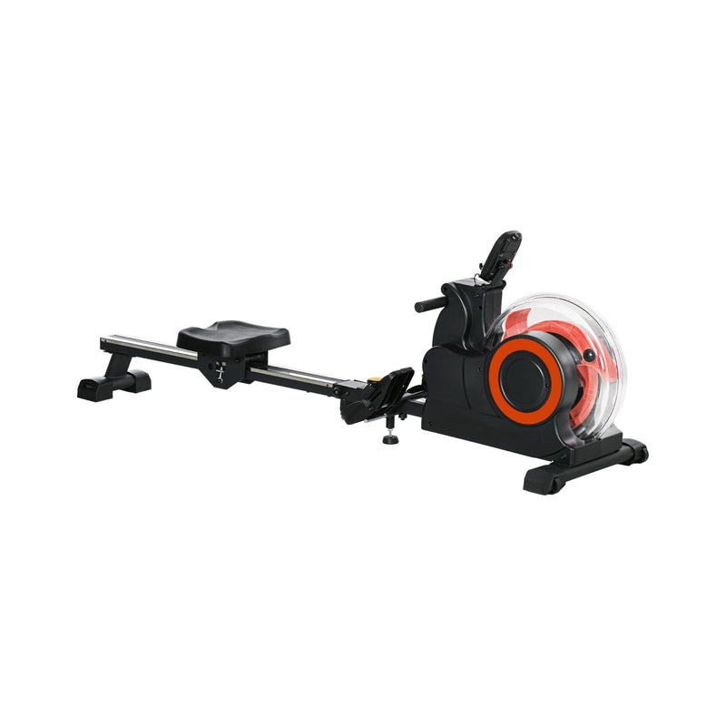 Foldable Water Rowing Machine With Adjustable Resistance, Wheels, LCD Monitor And Tablet Holder (SAK53758) - Saksby Wholesale - In White Background