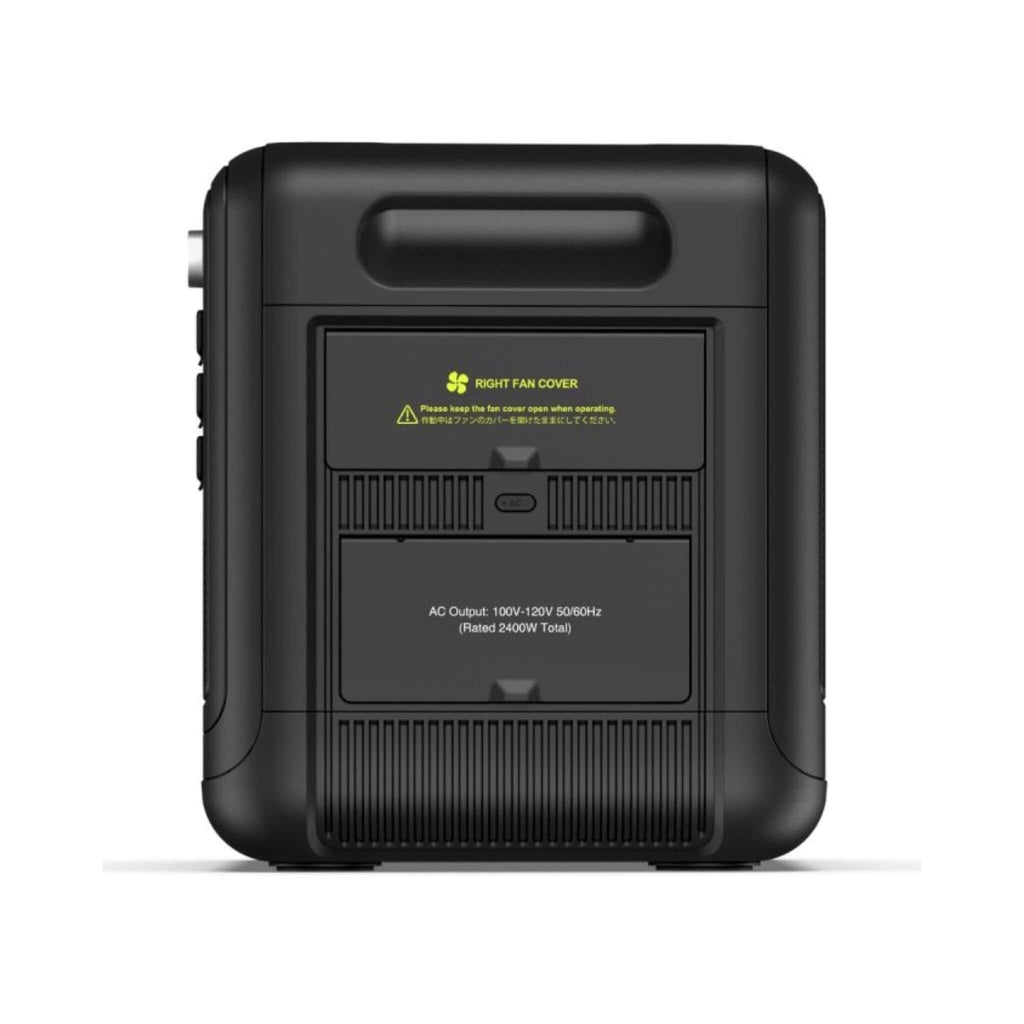 FOSSiBOT F2400 Portable Power Station With Ultra-Fast Charging & Quiet Operation, 2400W (SAK22841) - Saksby Wholesale - Portable Power Stations - Black Back View