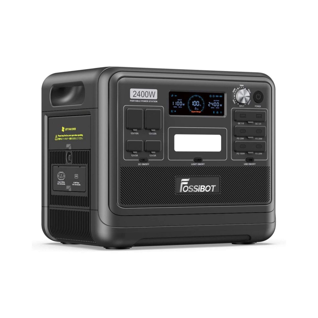 FOSSiBOT F2400 Portable Power Station With Ultra-Fast Charging & Quiet Operation, 2400W (SAK22841) - Saksby Wholesale - Portable Power Stations - Black Right View