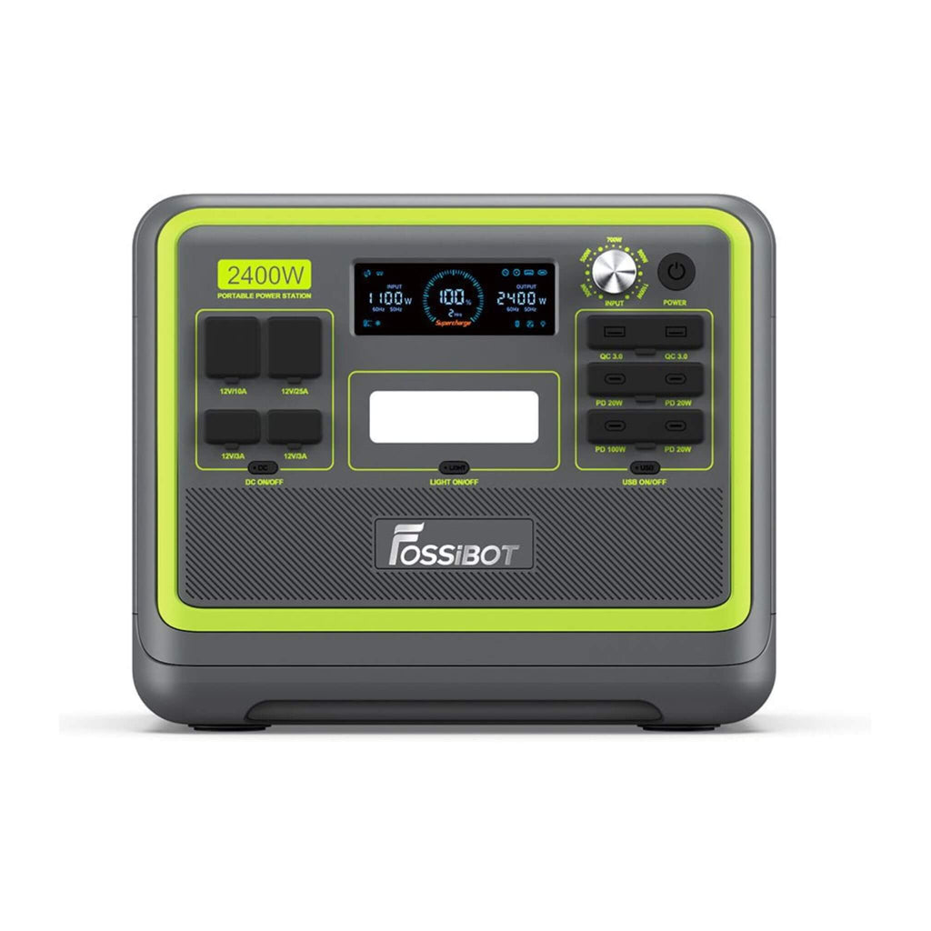 FOSSiBOT F2400 Portable Power Station With Ultra-Fast Charging & Quiet Operation, 2400W (SAK22841) - Saksby Wholesale - Portable Power Stations - Front View