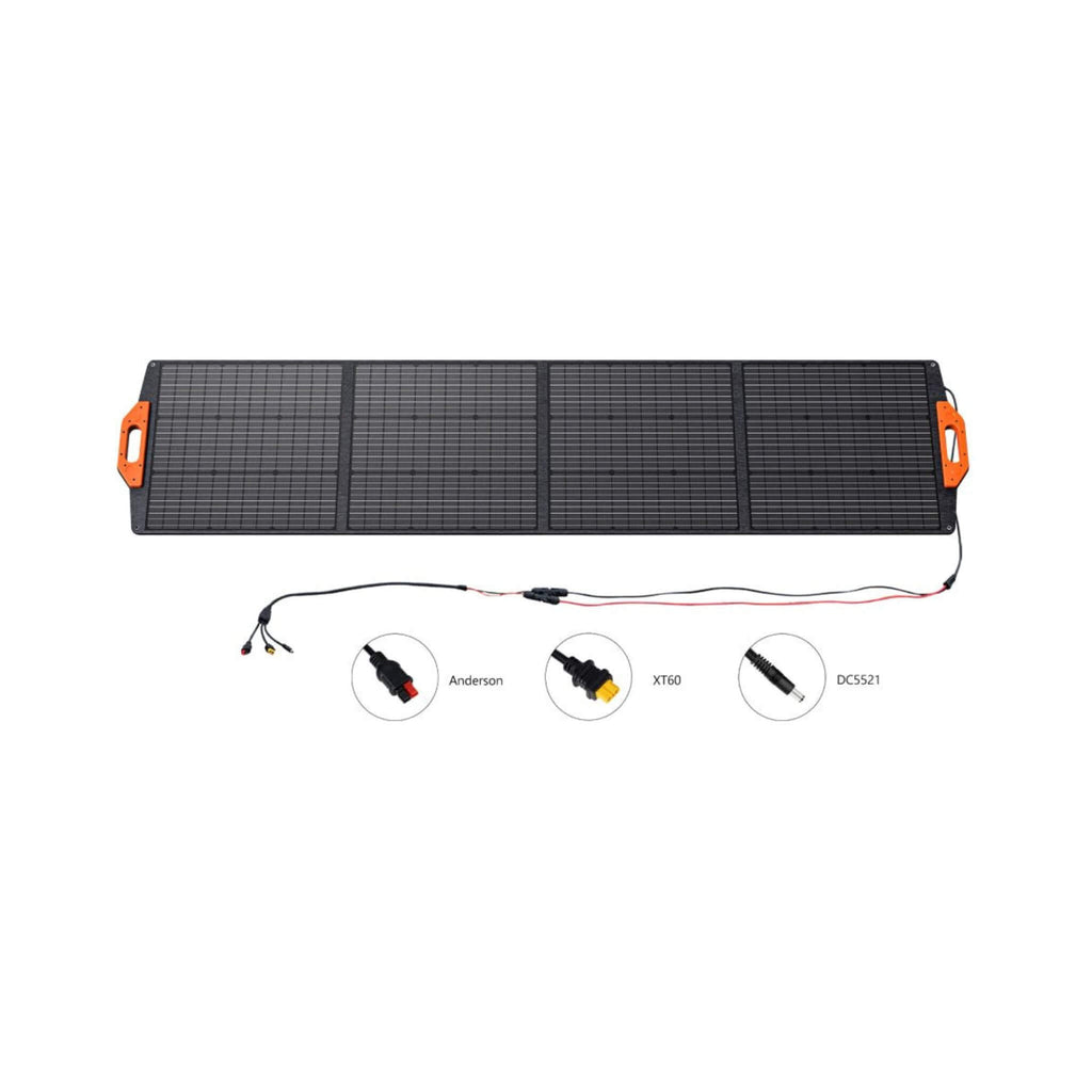 Fossibot SP200 Light Weight Foldable Waterproof Solar Panel With Kickstand, 200W (SAK32145) - Saksby Wholesale - Plug View