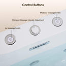 Freestanding Whirlpool Air Bubble LED Massage Bathtub (SAK84026) - Saksby Wholesale - Control Buttons