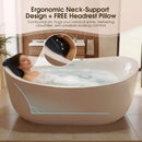 Freestanding Whirlpool Air Bubble LED Massage Bathtub (SAK84026) - Saksby Wholesale - Neck Support