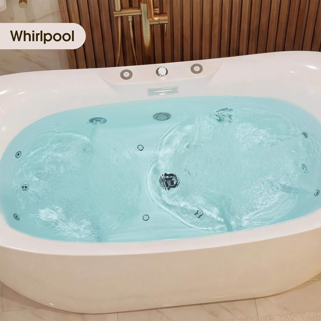 Freestanding Whirlpool Air Bubble LED Massage Bathtub (SAK84026) - Saksby Wholesale - Whirlpool