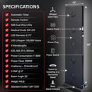 Full-Body Dual-Chip Clinical-Grade Red Light Therapy Panel (SAK63480) - Saksby Wholesale - 600LED Model Specifications