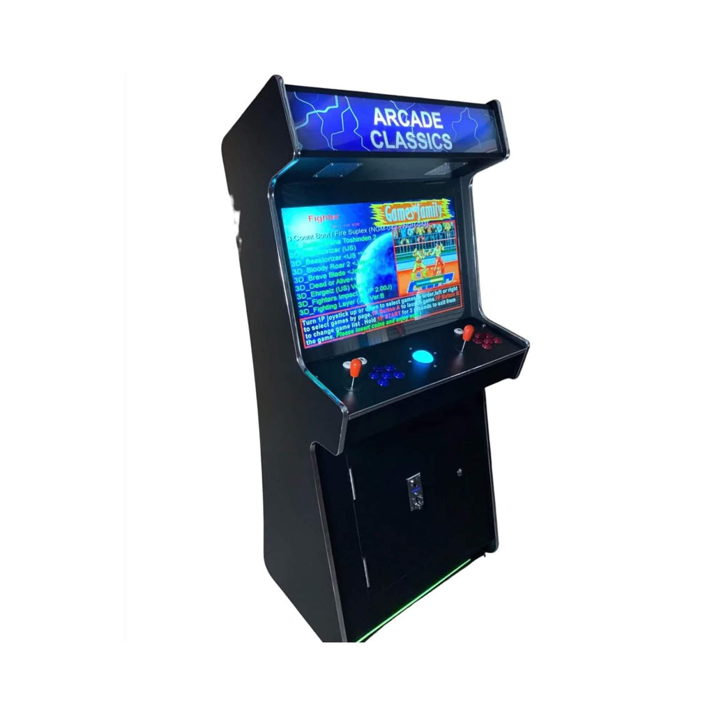 Full-Size Commercial Grade 2-Player Upright Standup Arcade Machine With 4500 Classic Games And 2 Shooting Guns (SAK23984) - Saksby Wholesale - Front Left View
