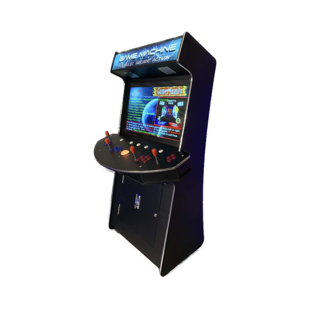 Full-Size Commercial Grade 4-Player Upright Standup Arcade Machine With 4600 Classic Games (SAK47061) - Saksby Wholesale - Front Right View