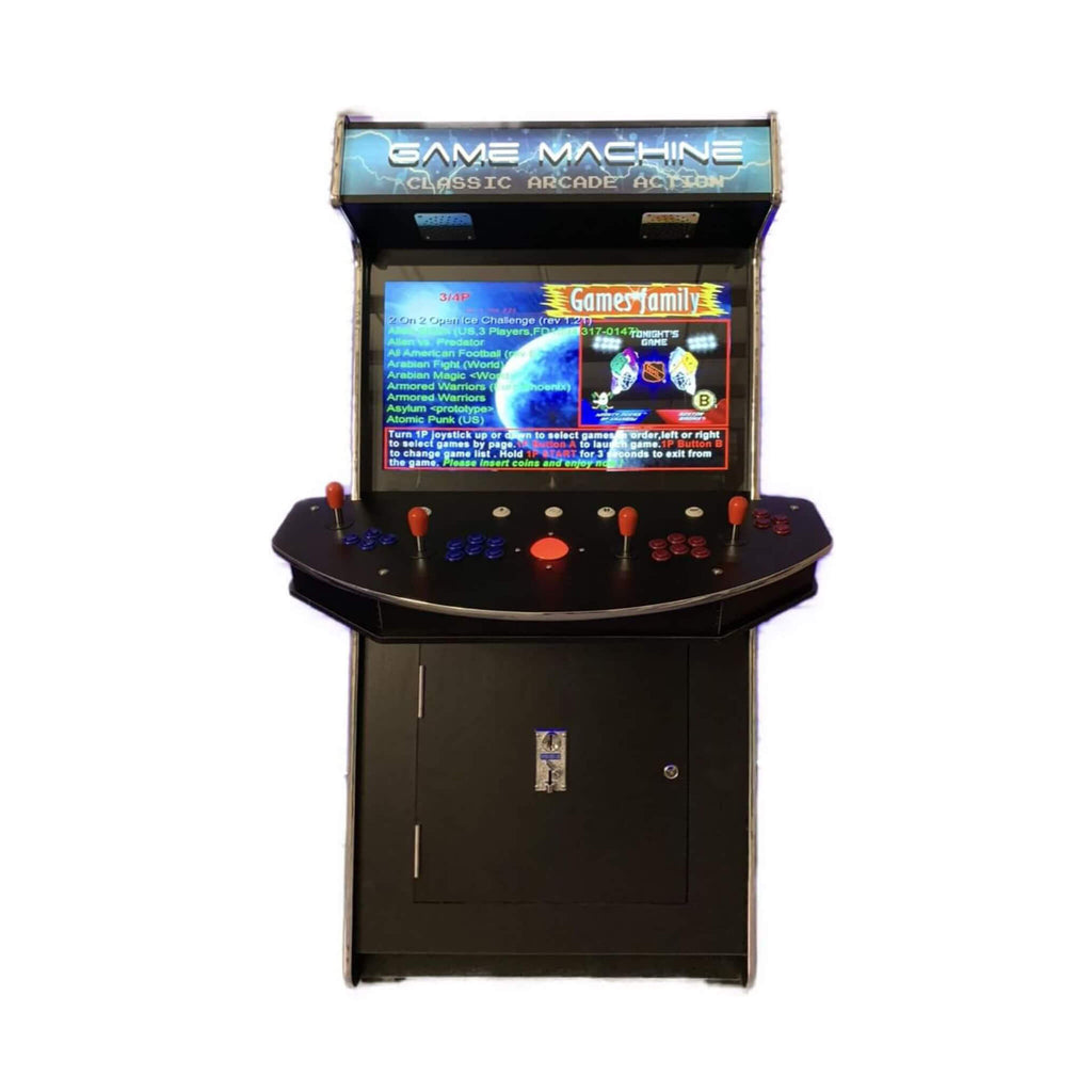Full-Size Commercial Grade 4-Player Upright Standup Arcade Machine With 4600 Classic Games (SAK47061) - Saksby Wholesale - Front View