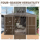Fully-Enclosed Outdoor Black Sunroom With Lockable Sliding Doors And Galvanized Double Steel Roof (SAK81634)  - Saksby Wholesale - All-Weather Resistant