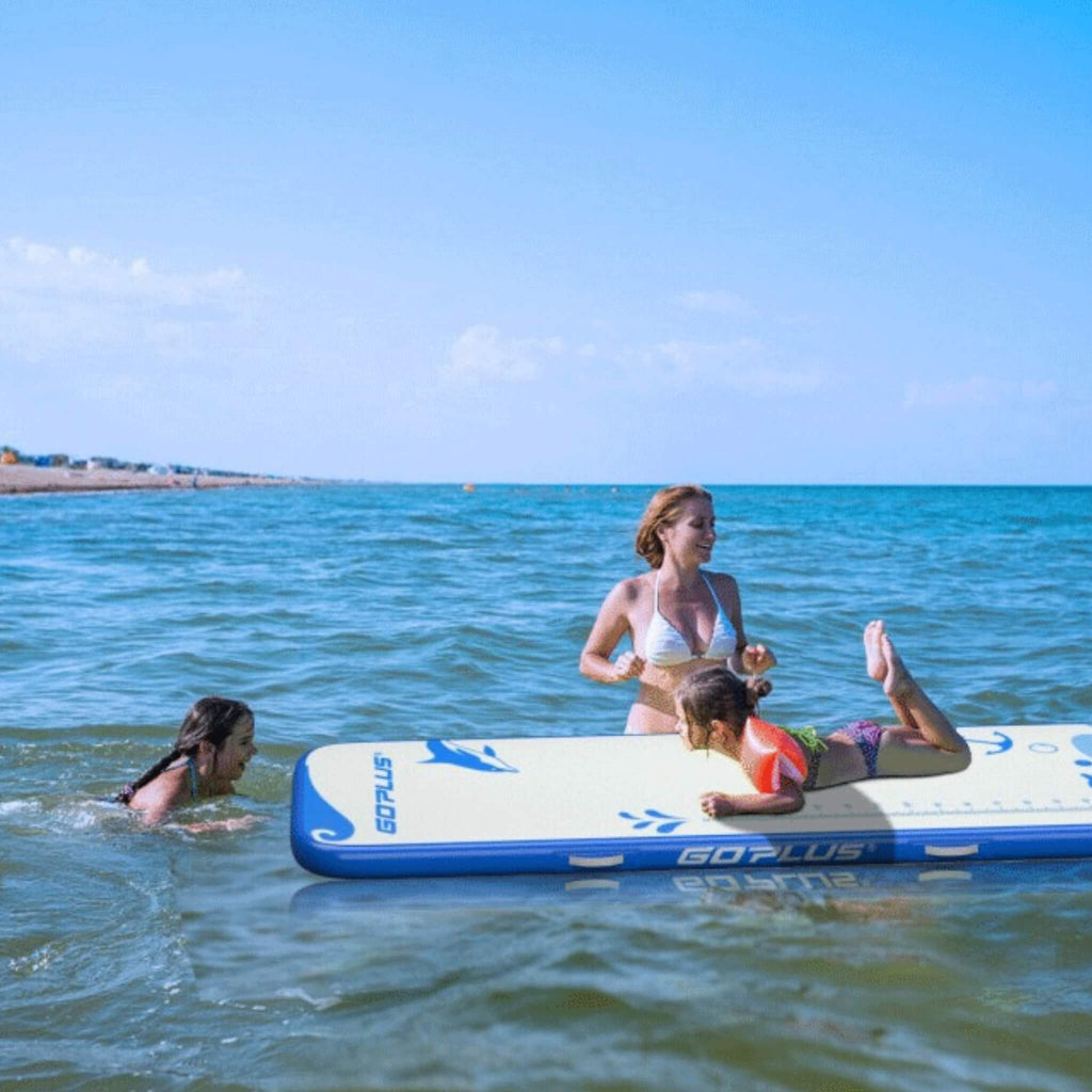GoPlus Heavy-Duty Inflatable Gymnastic Tumbling Air Mat W/ Electric Pump, 10FT (SAK22380) - Saksby Wholesale - Lifestyle View