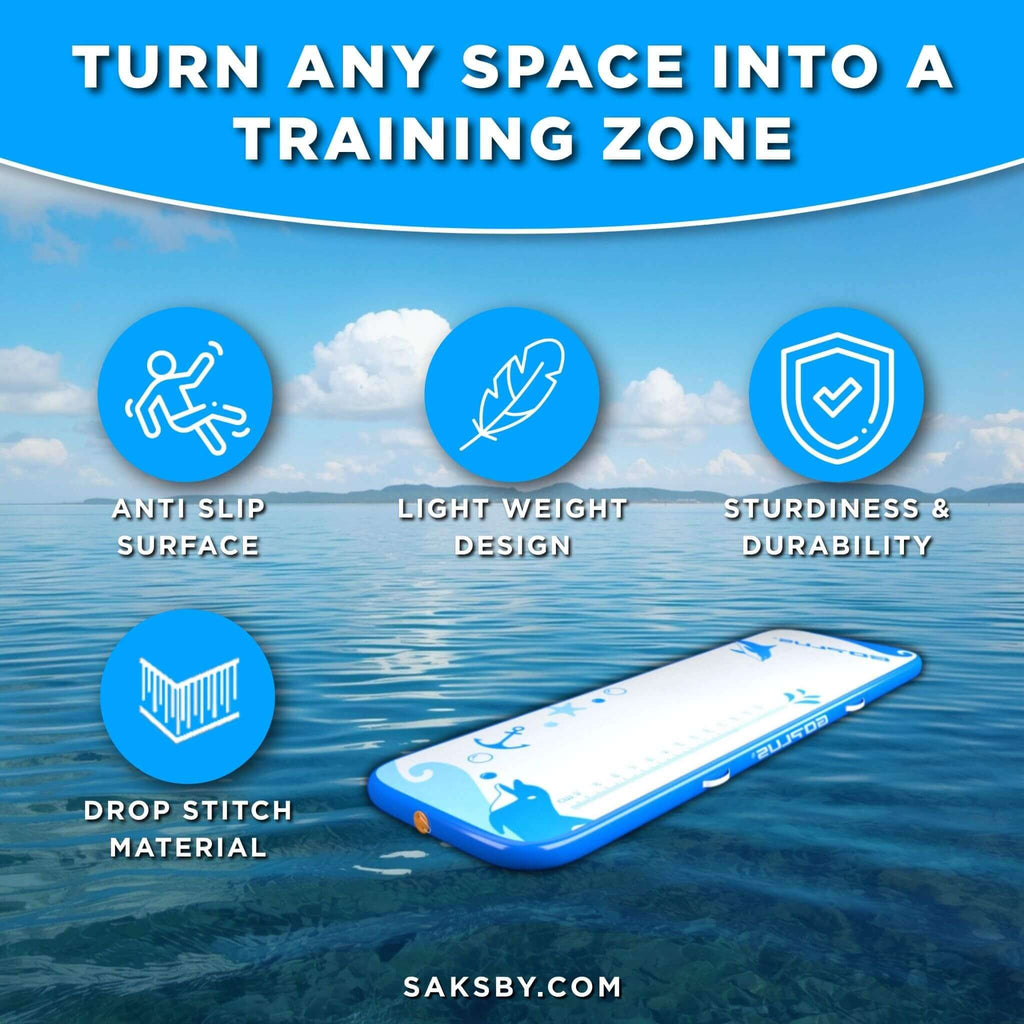 GoPlus Heavy-Duty 10FT Inflatable Gymnastic Tumbling Air Mat W/ Electric Pump (SAK22380) - Saksby Wholesale - Material Features