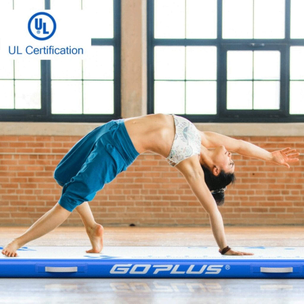 GoPlus Heavy-Duty Inflatable Gymnastic Tumbling Air Mat W/ Electric Pump, 10FT (SAK22380) - Saksby Wholesale - Yoga Stretch View