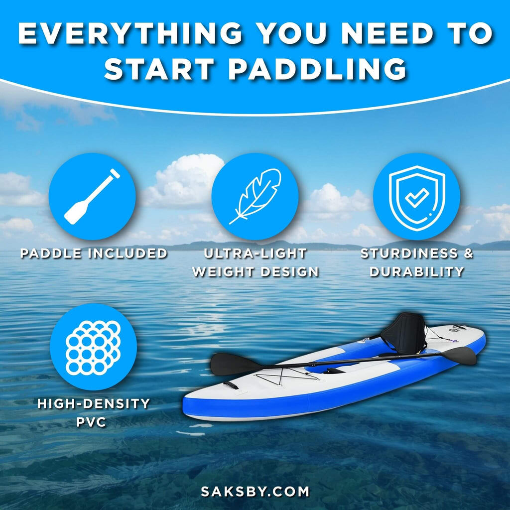 GoPlus 11FT Long Inflatable Blow Up Kayak With Paddle & Hand Pump (SAK32801) - Saksby Wholesale - Accessories