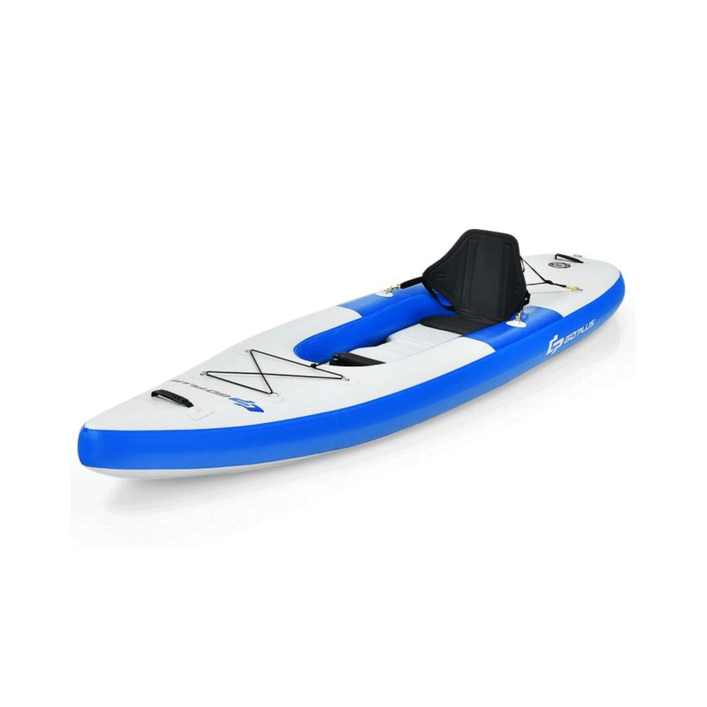 GoPlus 11FT Long Inflatable Blow Up Kayak With Paddle & Hand Pump (SAK32801) - Saksby Wholesale - Blue Color