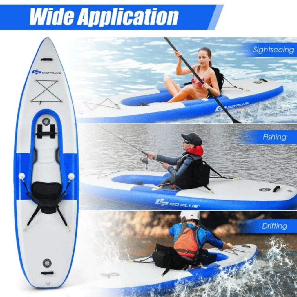GoPlus 11FT Long Inflatable Blow Up Kayak With Paddle & Hand Pump (SAK32801) - Saksby Wholesale - Use Applications