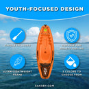 GoPlus 6FT Premium Youth Sit On Top Kayak W/ Paddles & Folding Backrest (SAK97198) - Saksby Wholesale - Features