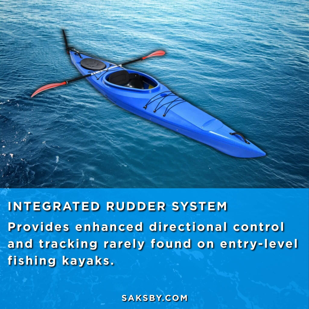 GoPlus 12FT Single-Person Sit-In Fishing Kayak Boat W/ Paddle & Rudder (SAK98162) - Saksby Wholesale - Features
