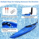 GoPlus Single-Person Sit-In Fishing Kayak Boat W/ Paddle & Rudder, 12FT (SAK98162) - Saksby Wholesale - Maneuver The Direction