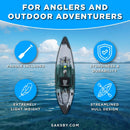 GoPlus 10FT Sit-On-Top Fishing Kayak Canoe With Fishing Rod Holders & Paddle (SAK91720) - Saksby Wholesale - Accessories