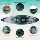 GoPlus Sit-On-Top Fishing Kayak Canoe With Fishing Rod Holders & Paddle, 10FT (SAK91720) - Saksby Wholesale - Kayak Parts View