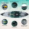GoPlus Sit-On-Top Fishing Kayak Canoe With Fishing Rod Holders & Paddle, 10FT (SAK91720) - Saksby Wholesale - Kayak Parts View