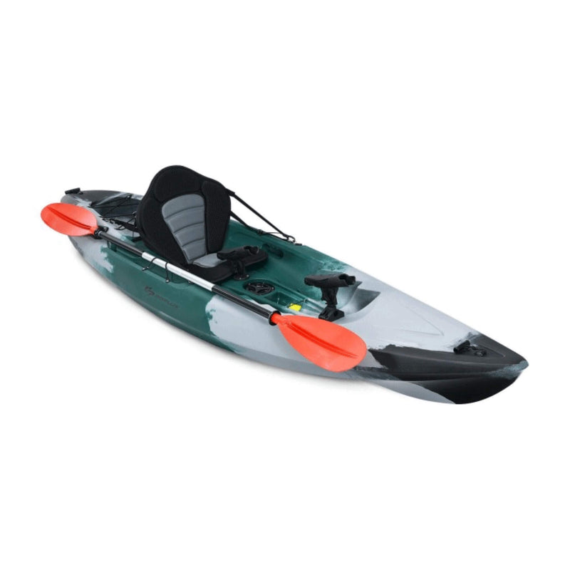 GoPlus Sit-On-Top Fishing Kayak Canoe With Fishing Rod Holders & Paddle, 10FT (SAK91720) - Saksby Wholesale - Front Right View