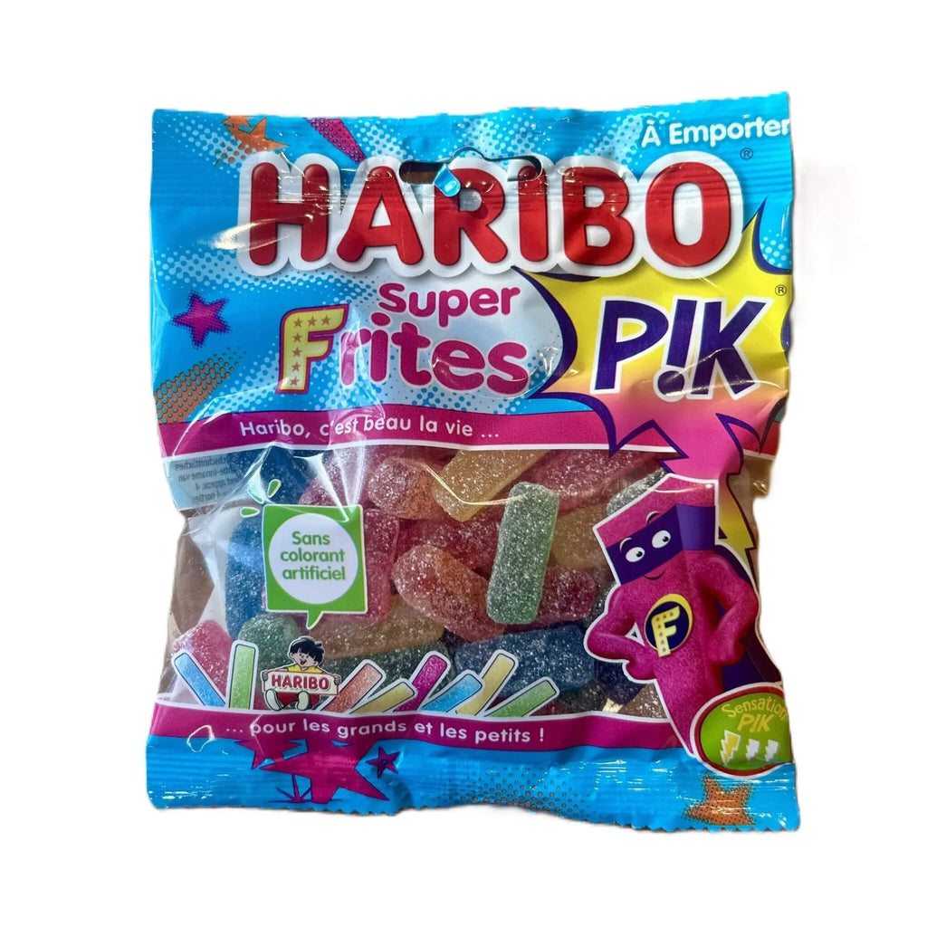 Haribo Super Frites – Tangy & Sweet Potato-Shaped Gummies 100G Pack (France)