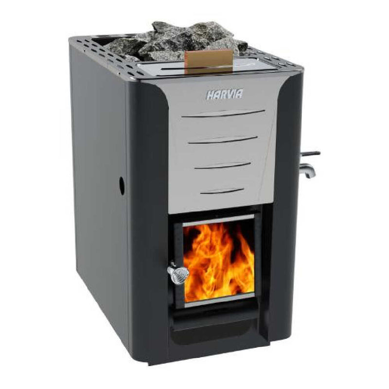 HARVIA 20 ES Pro Wood Sauna Stove with Water Tank, 24.1kW (SAK48251) - SAKSBY