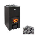 Harvia 50 Black Floor-Mount Wood-Burning Sauna Stove 40 kW - SAK73164 - Bundle