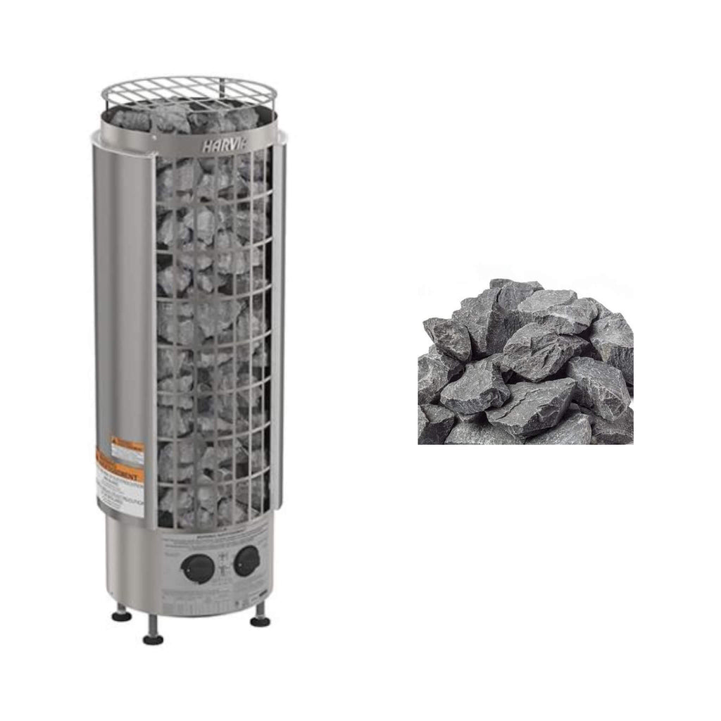 Harvia Cilindro Half Series Modern Steel Pillar-Style Sauna Heater - SAK84937 - Bundle