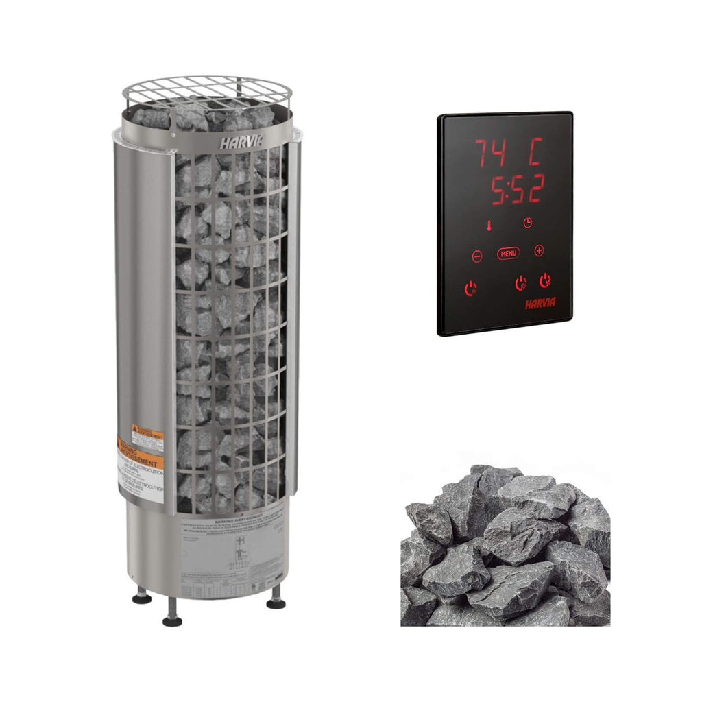 Harvia Cilindro UL Certified Electric Sauna Heater Bundle