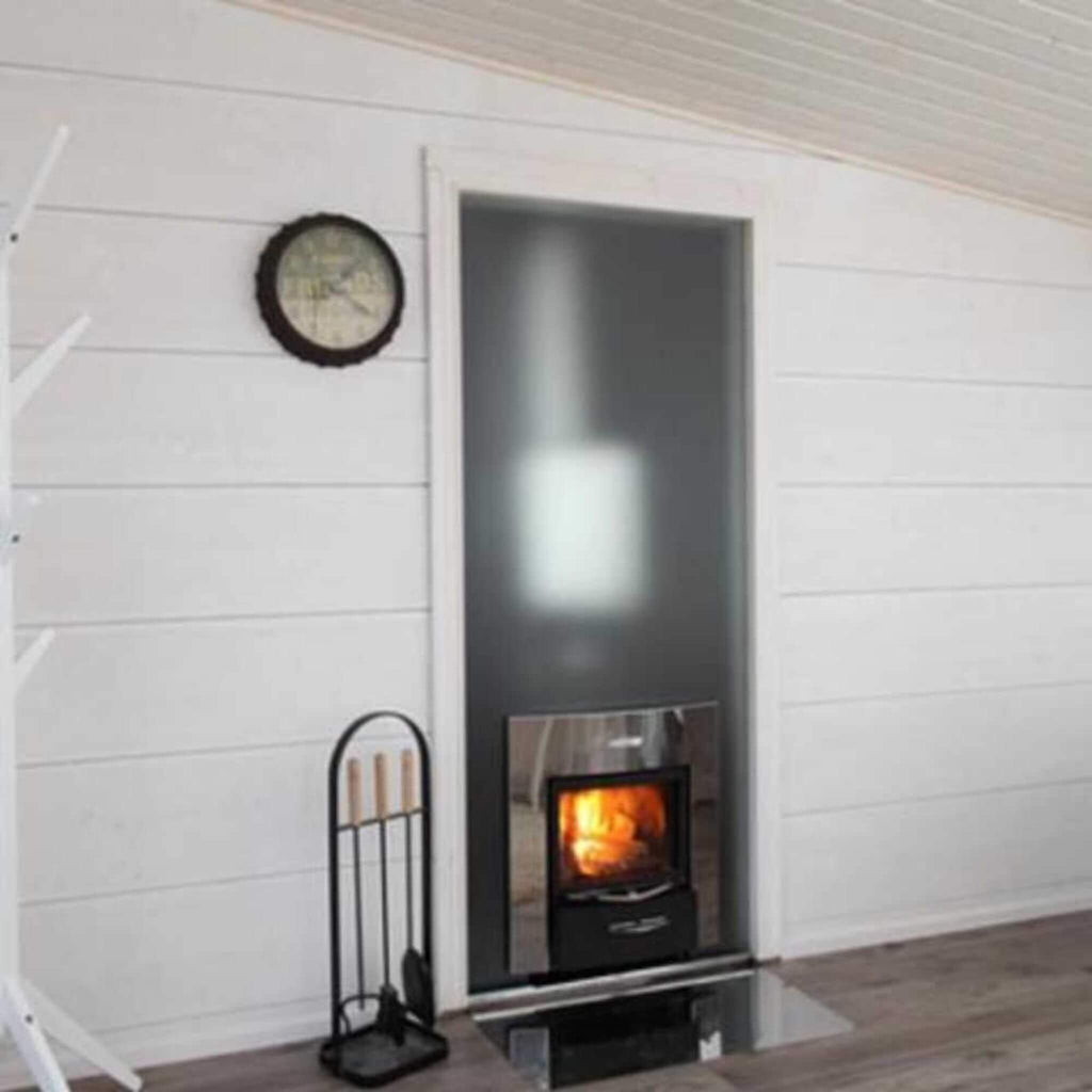 Harvia Duo Series Stainless Steel Wood Sauna Stove With Sauna Stones (SAK68420) - Saksby Wholesale - In Use View