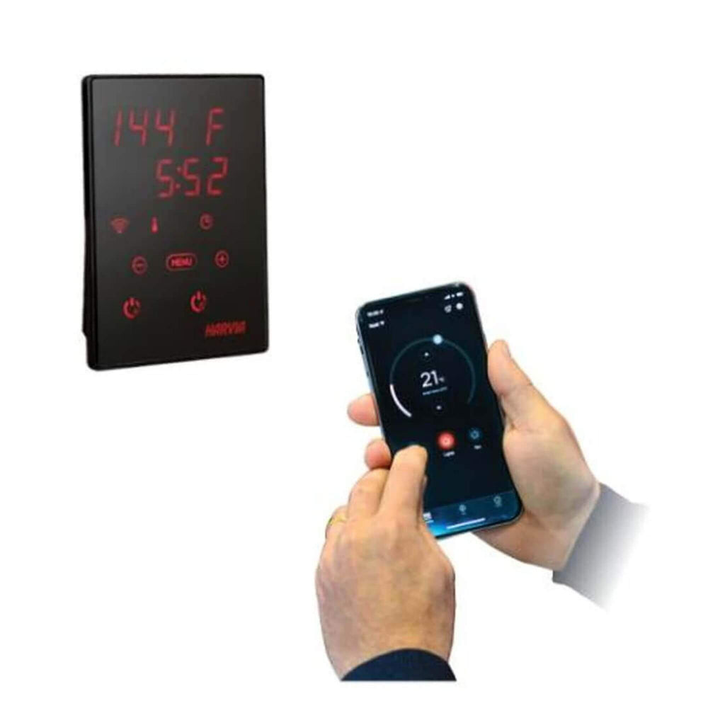 Harvia KIP80W 8KW UL Certified Electric Sauna Heater With Xenio CX170 Digital WIFI Control & Sauna Stones [JH80W2401] (SAK14630) - Saksby Wholesale - Remote Control View