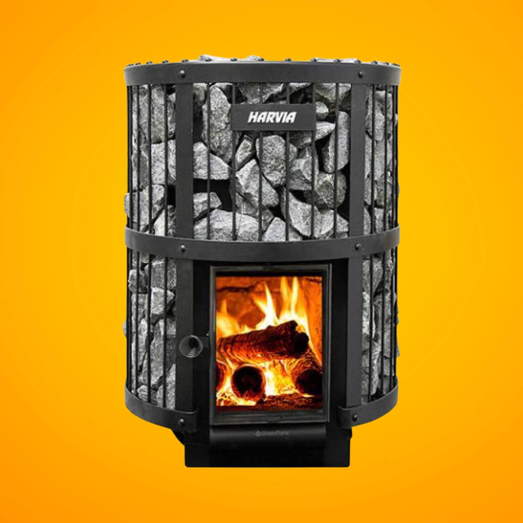 Harvia GreenFlame Legend 240 Wood Sauna Stove With Sauna Stones, 15.9KW [WK200LD] (SAK84935)