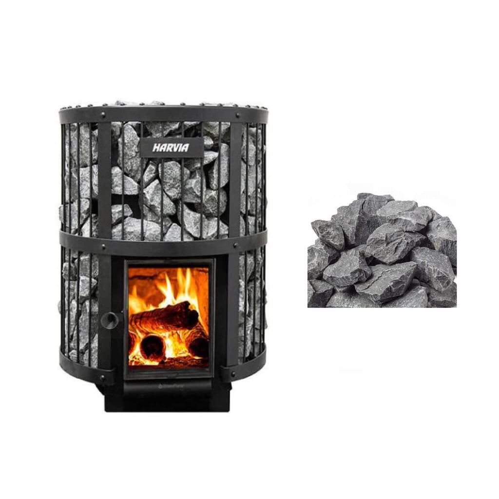 Harvia Legend 240 GreenFlame 15.9 Kilowatt Wood Sauna Stove - SAK84935-  Bundle